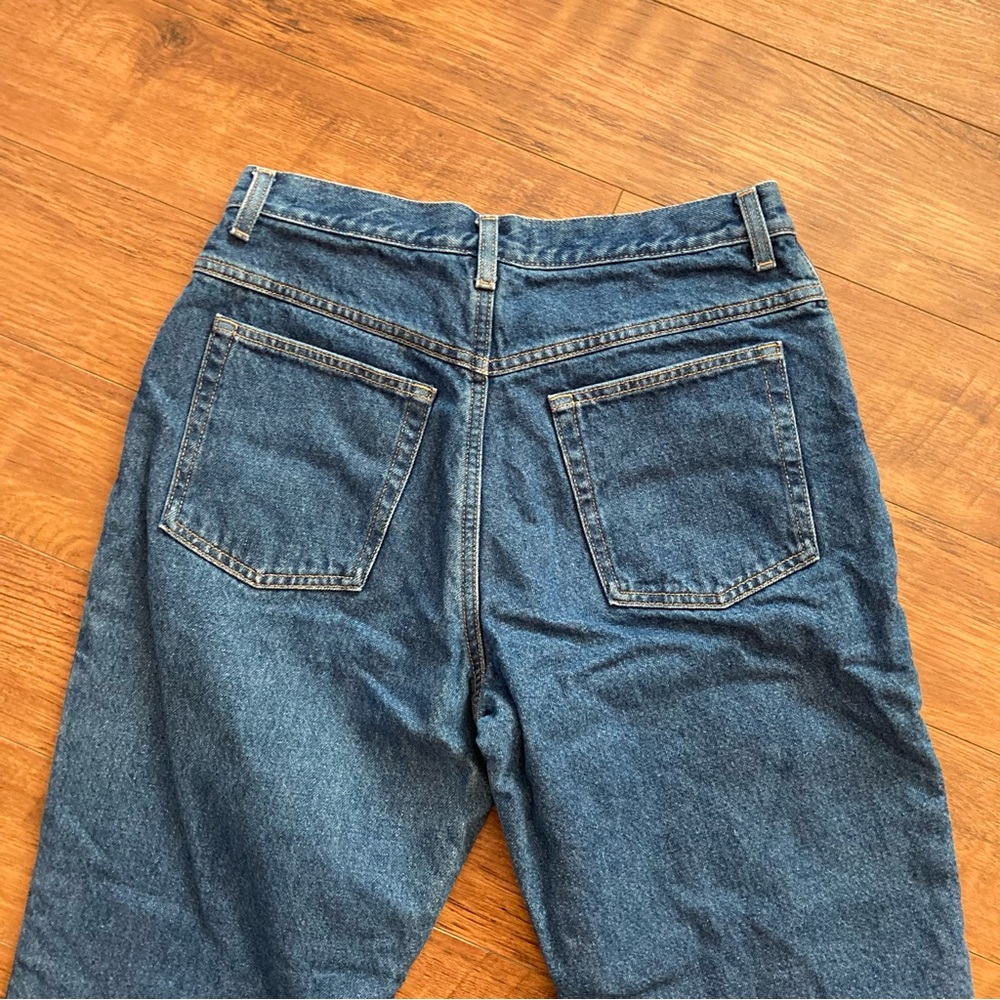 Vintage L.L. Bean Flannel Lined Denim Jeans High Rise Mom Jeans Size 12 Petite - Picture 5 of 8